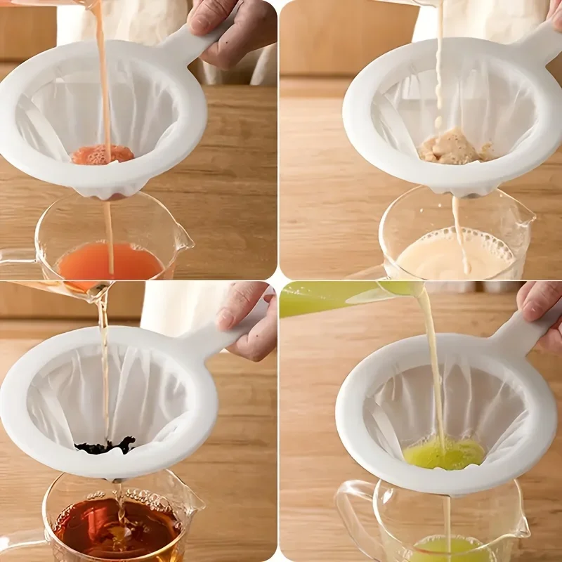 مجموعة فلاتر زجاجية مكونة من 3 قطع - مقاسات شبكية 100/200/400 للقهوة والشاي والعصير وحليب الصويا ونبيذ الأرز - متينة وسهلة التنظيف وقابلة لإعادة الاستخدام #2