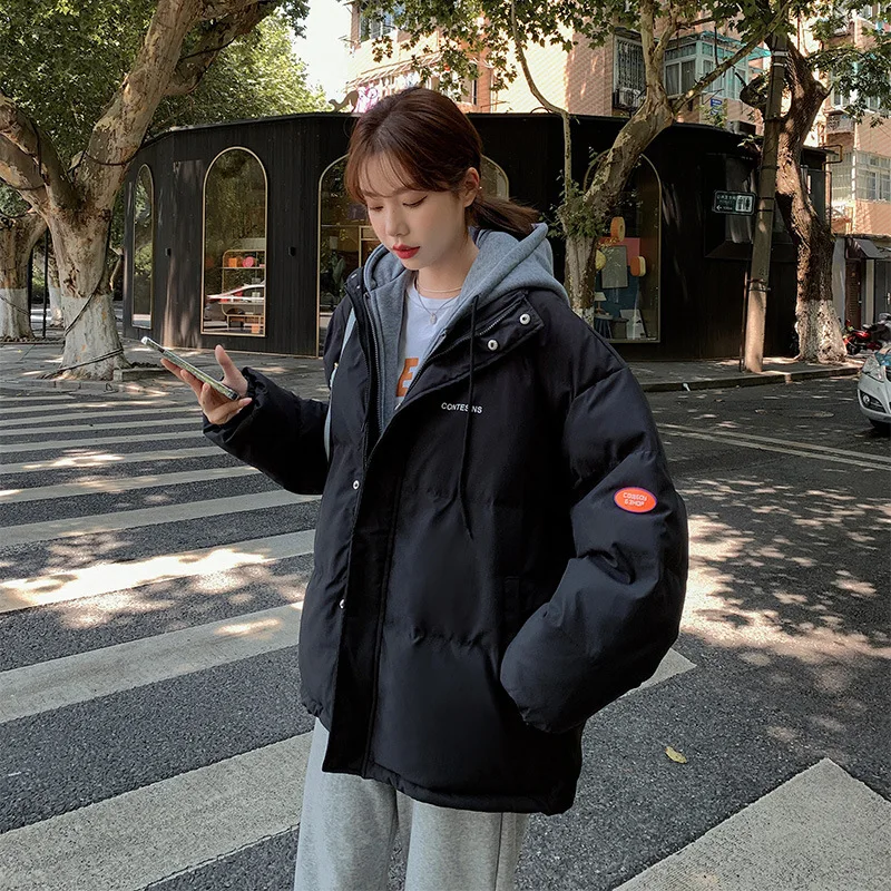 NEW Down Jacket Women's Fake Two Piece Down Cotton Jackets Women's 2025 New Korean Cotton Jacket Oversized Trendy Winter Jacket