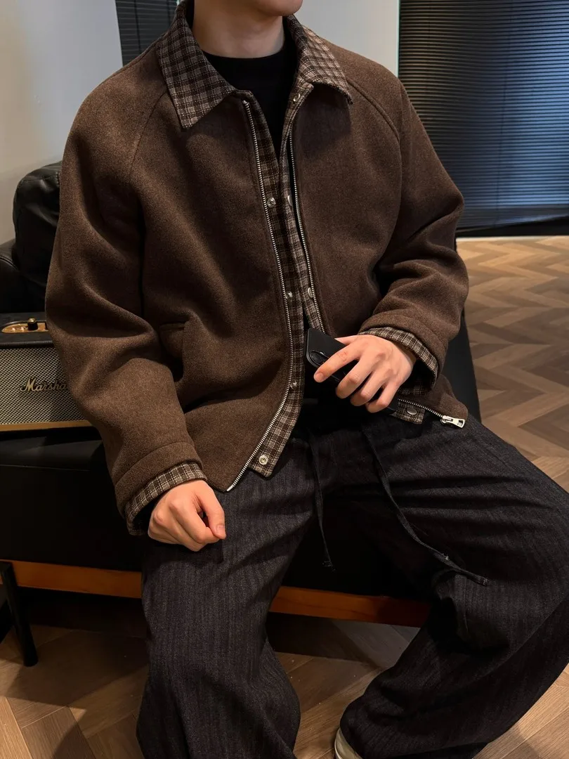 معطف شتوي للرجال من الصوف والقطن الأمريكي من Jaet Cool Haome Thiened مصنوع من ألياف البوليستر الطويلة Sve