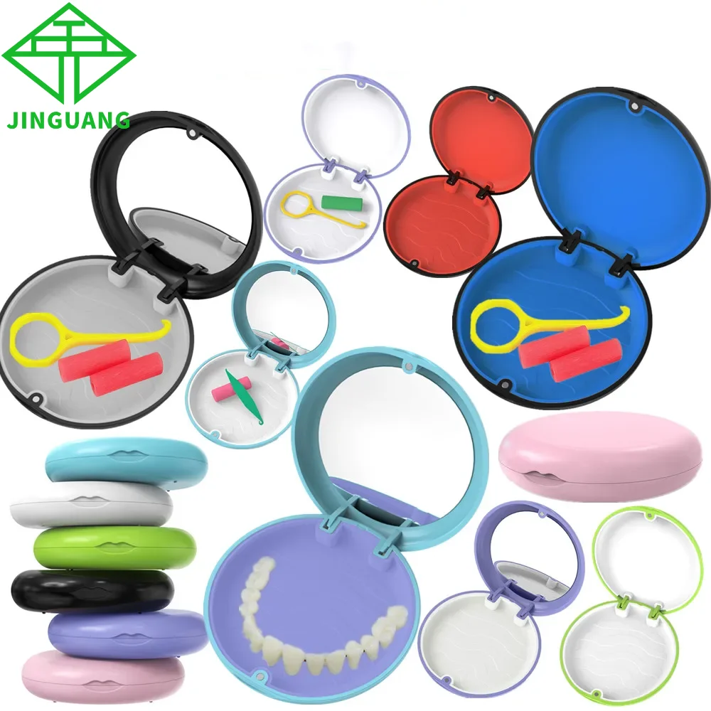 20pcs Dental Magnetic Retainer Case Orthodontic Organizer Box Denture Fake Teeth Container Denture Storage Box