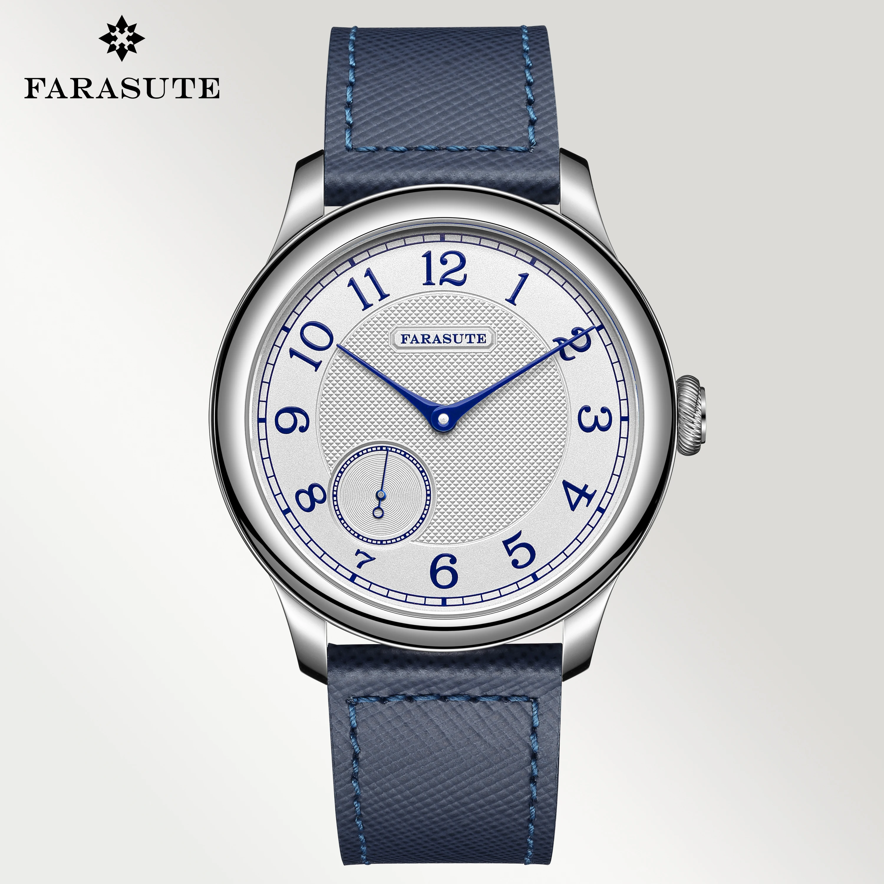 

FARASUTE NEW Automatic Machinery Men Watch Salmon Dial Automatic St17 Mechanical Watch Small Second Vintage Bonklip bracelet