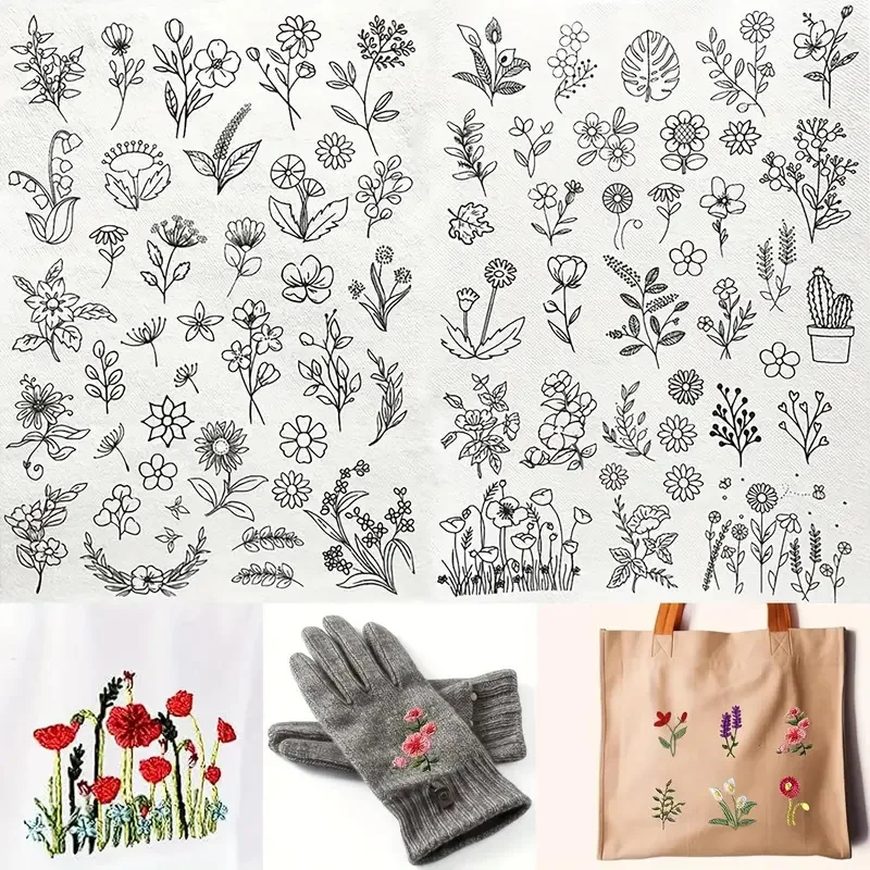 Tattoo Stickers Semi-Permanent Waterproof Temporary Line Flower Leaves Dandelion Juice Lasting Ink Genipin Herbal Fake Arm Tatoo