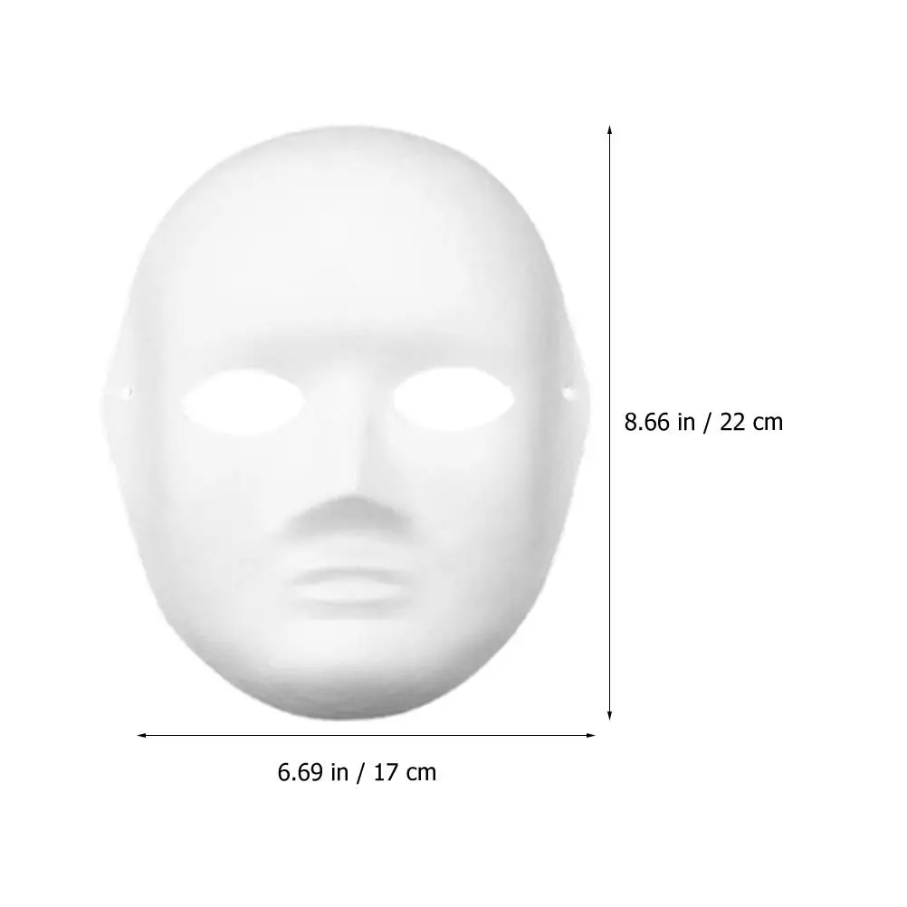 

10 Pcs White Paper Masks Unpainted DIY Masquerade Props Costume Accessories for Children Men Women Party Decorations