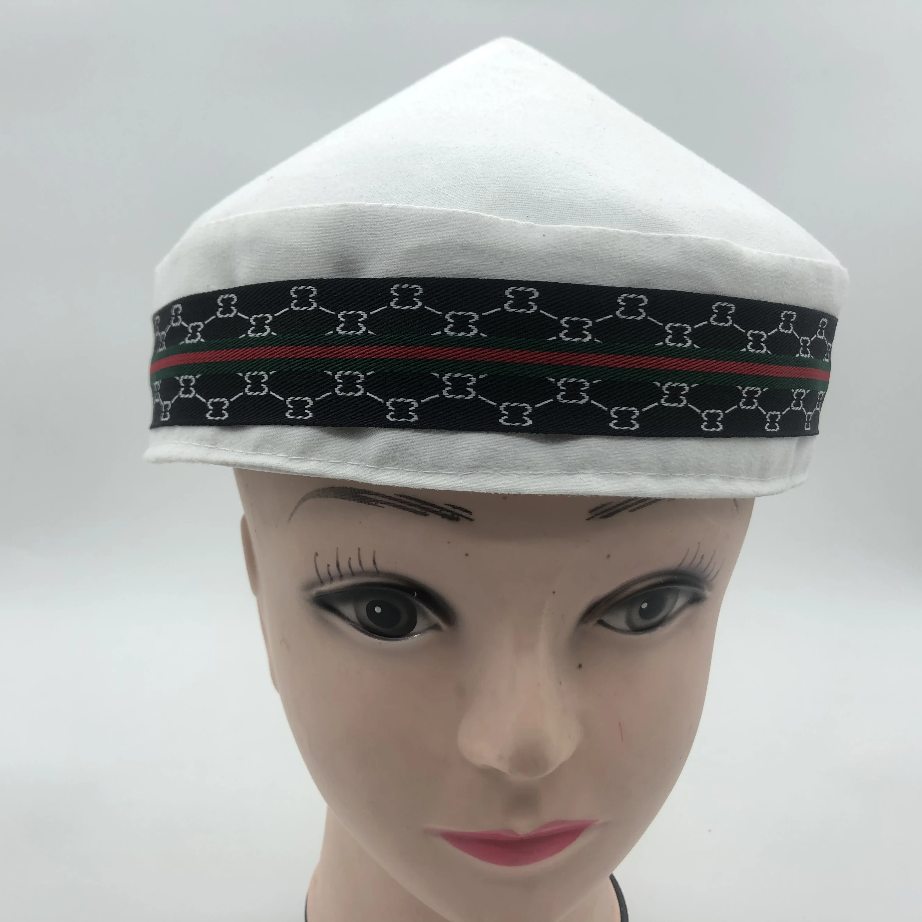 Gorros musulmanes para niños y hombres, gorro de oración Kufi islámico, Hijab, turbante judío de Arabia Saudita, algodón 03303