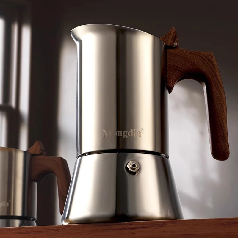 

Мока-горшок из нержавеющей стали, кофейная посуда, итальянский горшок для экстракции эспрессо, кофейная посуда