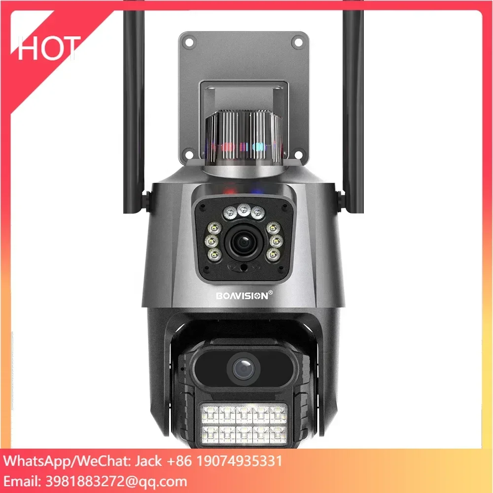 Dual Lens IP Camera With Dual Screen Color Night Vision Outdoor 4MP Security IP Camera CCTV Surveillance Camera ICSEE