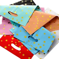 Wedding Gift Bags Gold Star Plastic Bags for Kid Birthday Gift Candy Pouch Tote Bag Gift Packing Favor Wedding Supplies