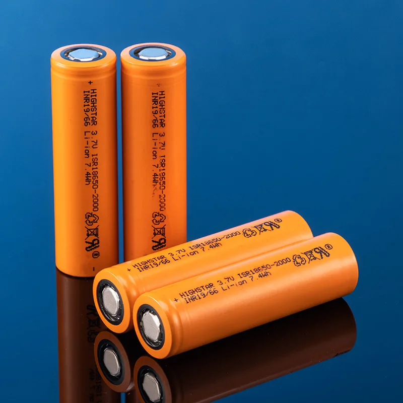 빅트파워 10개입 18650 3.7V 2000mAh 10C 고배율 충전식 리튬 배터리 팩 장난감용 원통형 이온 배터리