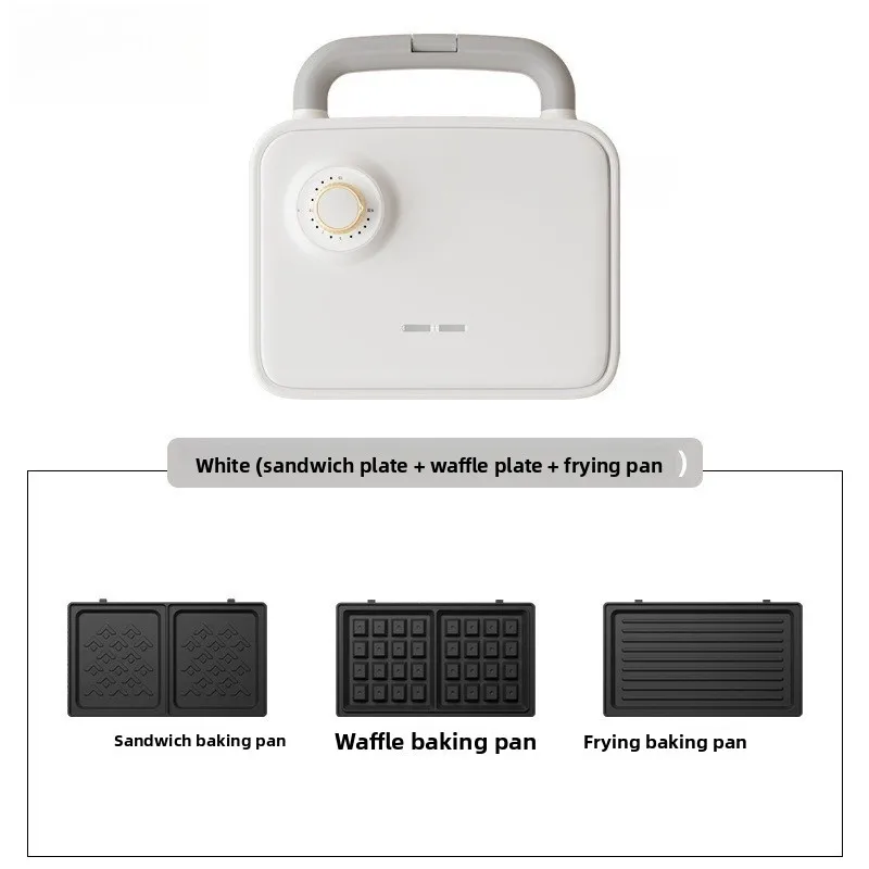 Placa dupla casa cronometrada fabricante de café da manhã sanduíche multifuncional pequena máquina de pão waffle