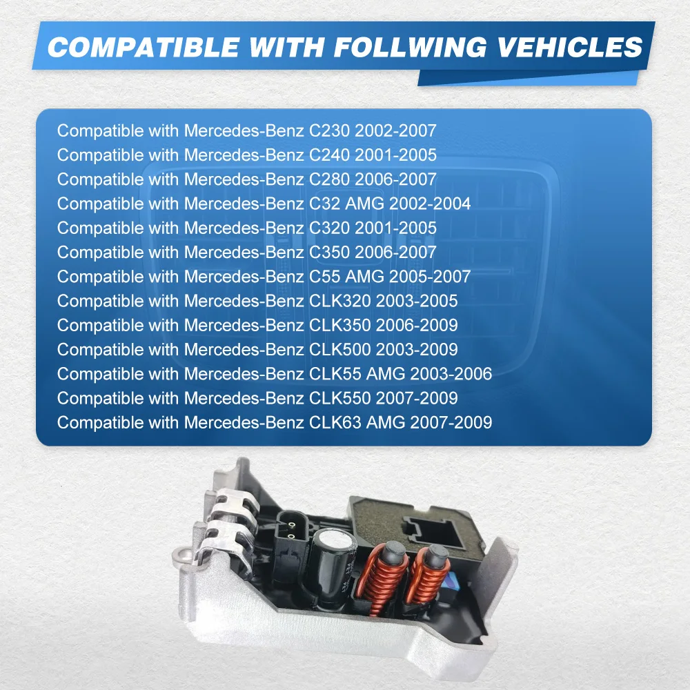 

Автомобильный резистор двигателя вентилятора HVAC для Mercedes-Benz C230 C240 C280 C32 C320 C55 CLK320 E300 E320 E63 A2308210251,A2308216451