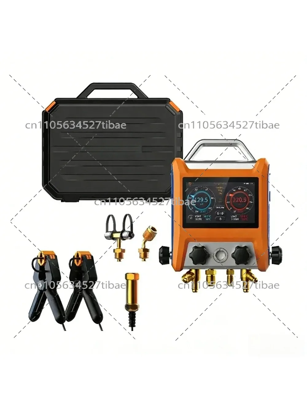 MS-4000 Smart HVAC Digital Manifold Meter Four-way Valve with Micron Meter Transmitter for Air Conditioning Accessories