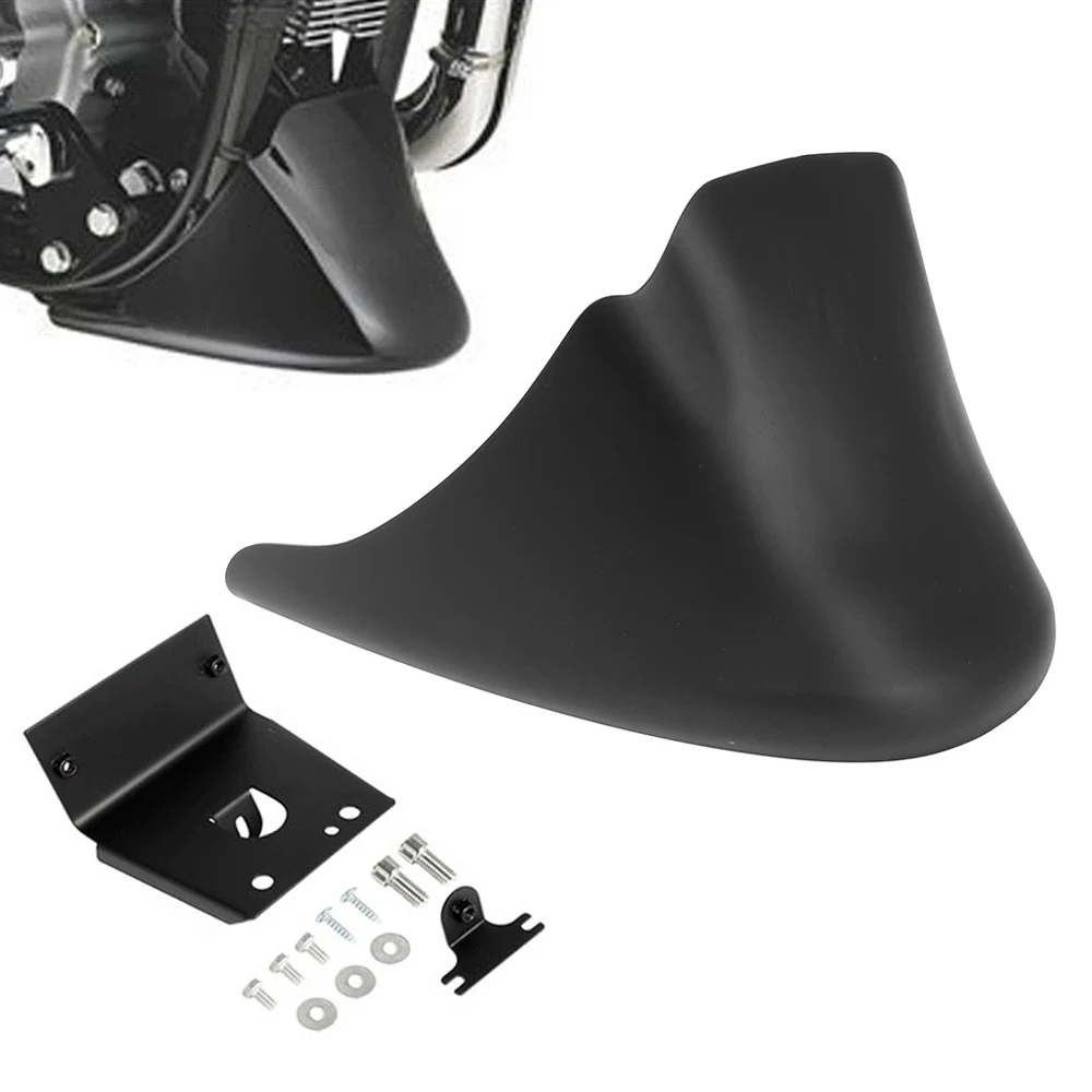 Motorcycle Black Front Bottom Spoiler Mudguard Air Dam Chin Fairing Kit For Harley Sportster XL XL883 XL1200 Models