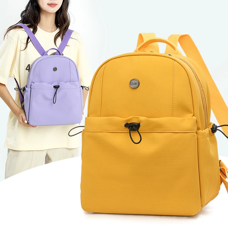 

Trendy Women Nylon Backpack Lightweight Waterproof Messenger Purse Large Capacity Casual Backpack for Girls Travel Shopping Bag