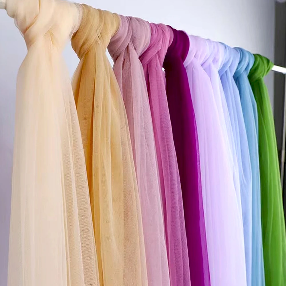 

Soft Tulle Fabric Wholesale Price, Wedding Yarn Fabric , Pink Purple Blush Sage Green Blue Soft Mesh for Tutu Decoration