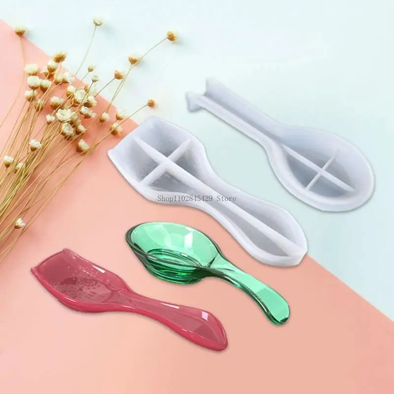 Spoon Holder UV Crystal Epoxy Mold Utensil Rest Jewelry Holder Silicone Mould