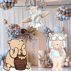 18/24/36 calowe wycięcie z misiem rekwizyt na imprezę przyjęcie urodzinowe Boho Pilot niedźwiedź kta deska Diy wystrój Baby Shower tło materiały Deco