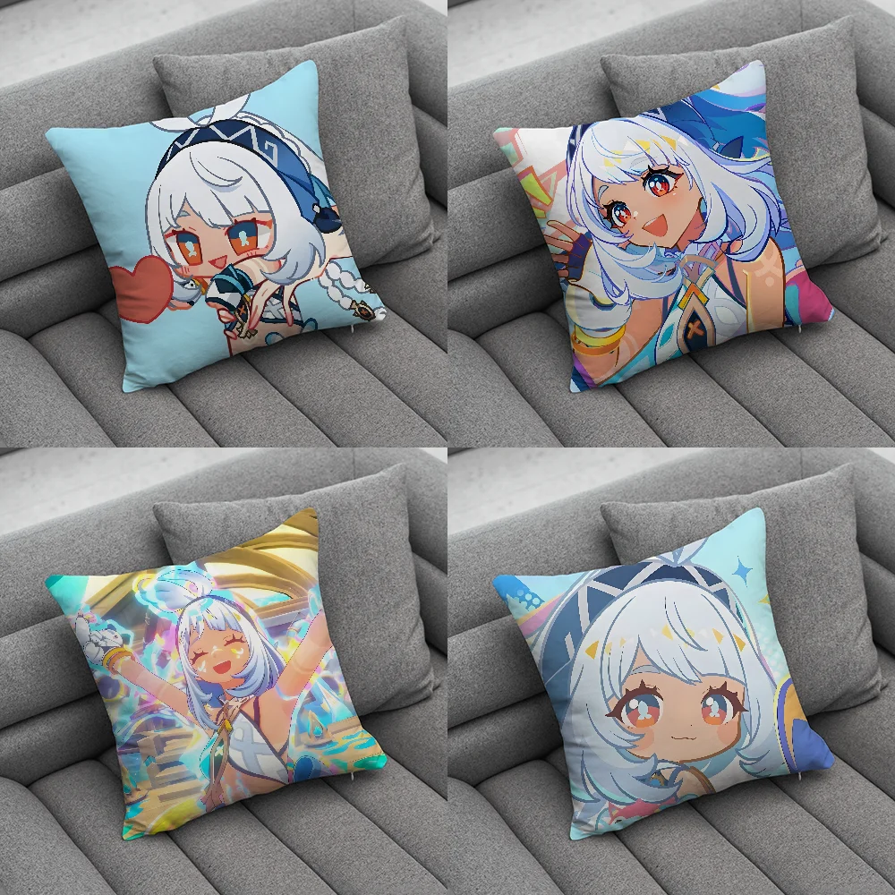 

G-Genshin Impact Mualani Pillow Case Soft Cushion Cases for Farmhouse Sofa Decor Home Decorations and Protector