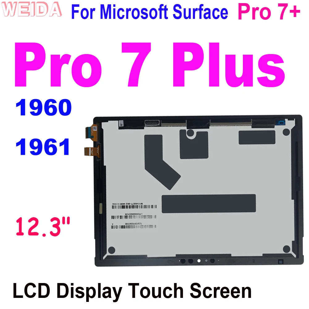 

12.3" Tested LCD For Microsoft Surface Pro 7 Plus 1960 1961 LCD Display Touch Screen Digitizer Assembly for Surface Pro 7+ LCD