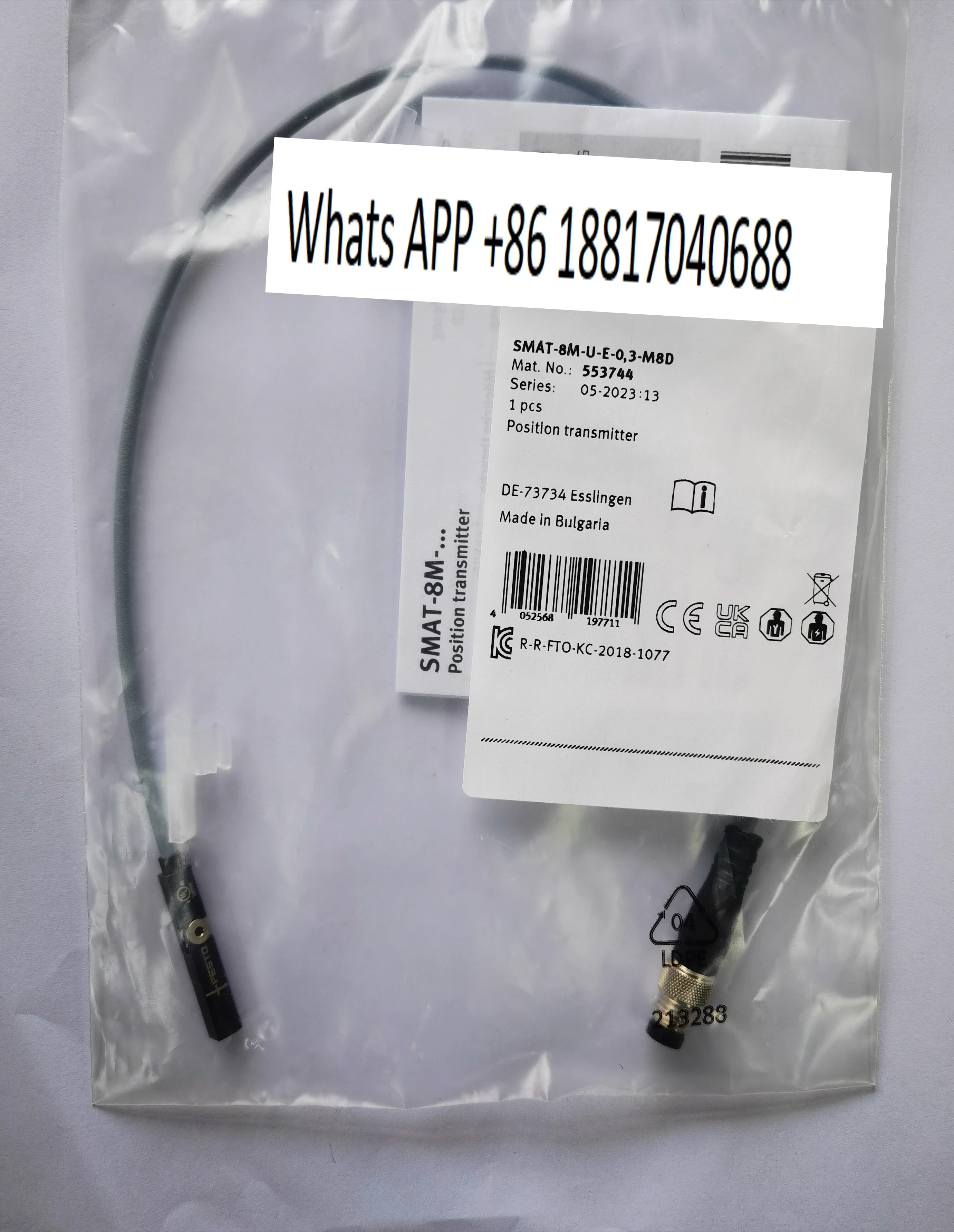 1PC New Position Transmitter 553744 SMAT-8M-U-E-0,3-M8D Genuine