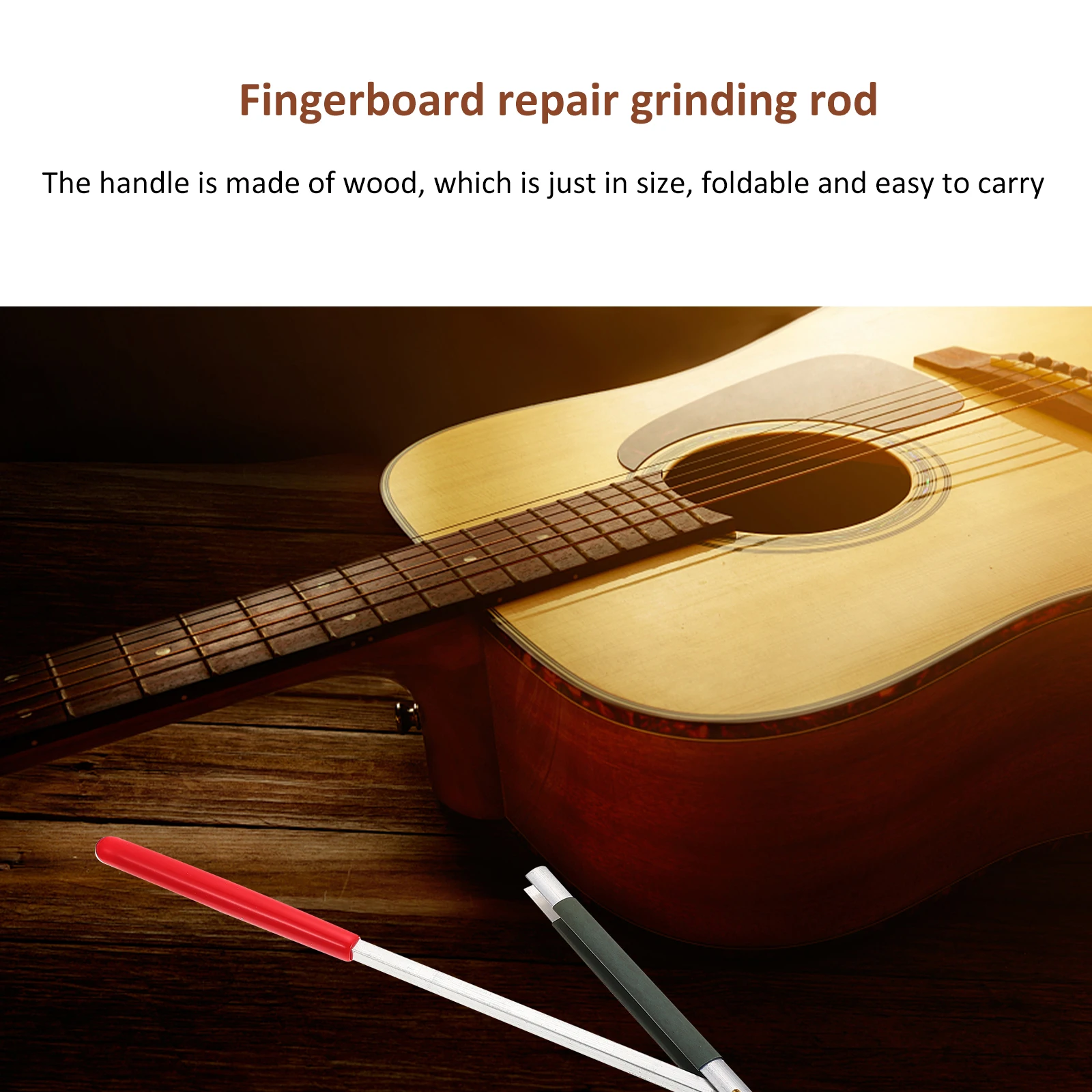

Guitar Fret File Tool for Repair Ukulele Acoustic Electric Bass Metal String Instrument Frets Polishing Durable H