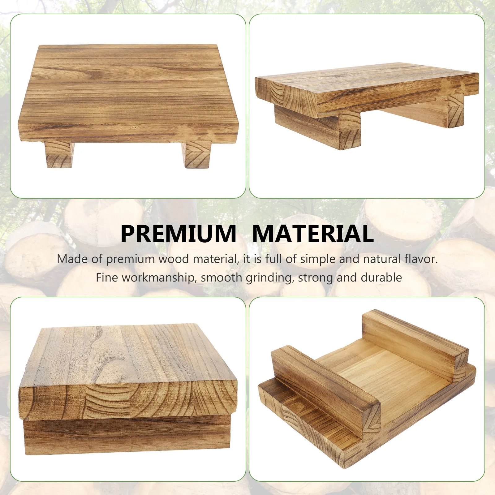 

Small Stool Wooden Desktop Storage Rack Vintage Plant Stand Organizer Home Decoration Living Room Small Wood Stool