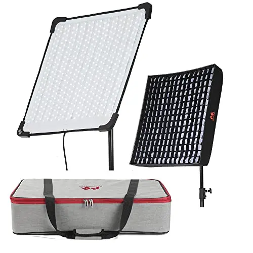 

Falcon Eyes RX-24TDX III 220W Roll-Flex LED Light Bi-ColorLight with RX-24TDXSBHC II Honeycomb Grid Softbox with , APP Control