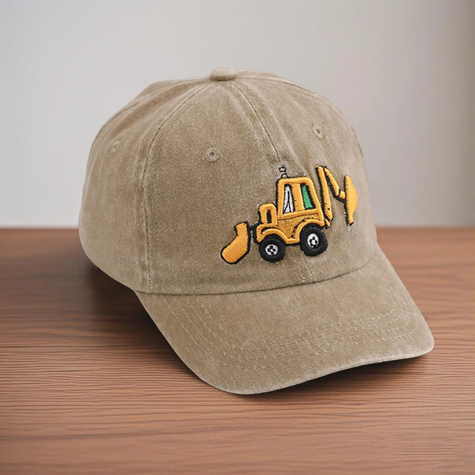 

Embroidery Adjustable Kids Baseball Hat Toddler Excavator Baseball Hat Toddler Boy Girl Birthday Gift