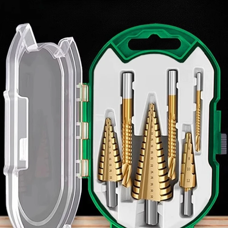 

Metal Step Drill Kit, Alloy Stainless Steel Multifunctional Reamer