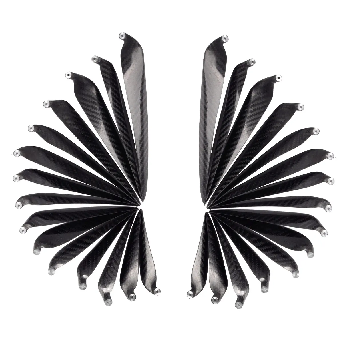 1 Pair Carbon Fiber Folding Propellers 9-13 Inch Lightweight for RC Gliders/Drones/Airplanes Twill Weave