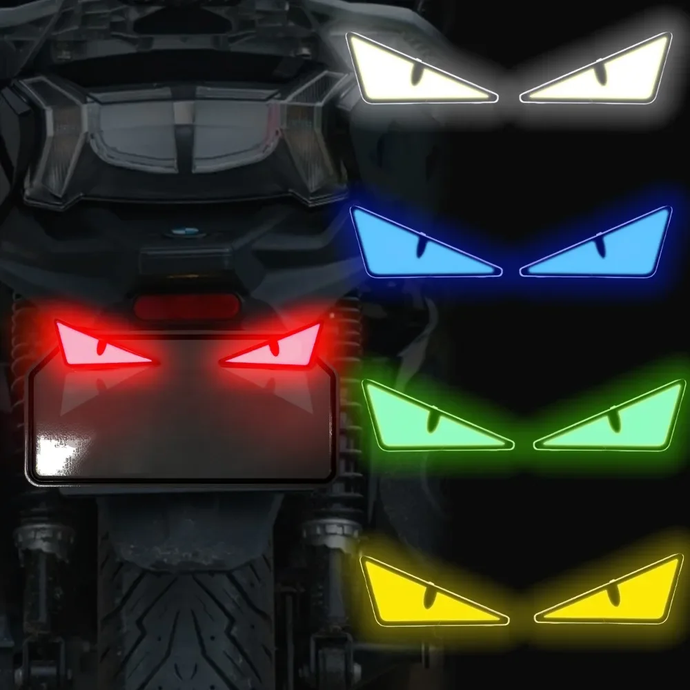Motorcycle LED Devil Eye Light Universal Triangle License Plate Screw Light Motorcycle Modification Demon Eyes Decoration Lights