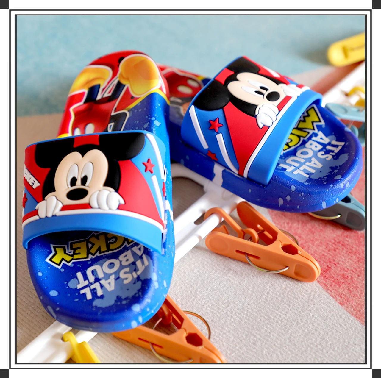 1Pair New Summer Children Sandals Kids Mickey Mouse Cartoon Toddler Boys Soft Sole Shoes Boy Anti-Slip Slippers