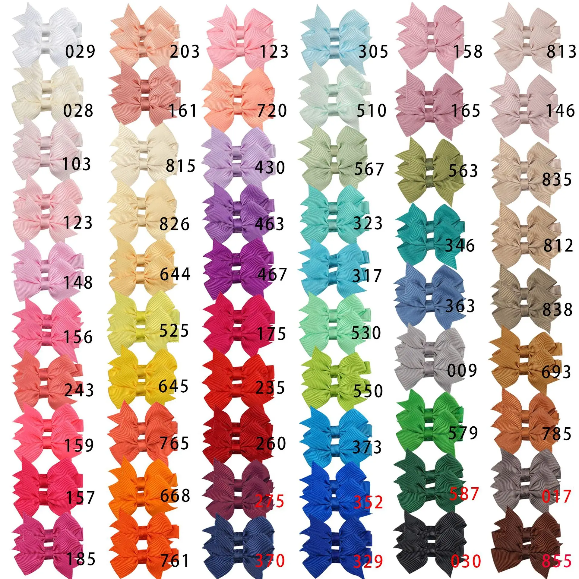 58 color 240pc/lot 2inch Baby Girls Grosgrain Ribbon Bows Hair Clip Kids Ribbon Hair Bow Hairpins Magic Tape Hair Clips Barrette