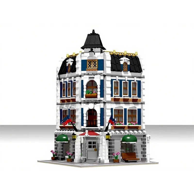 2587 قطعة MOC وحدات مقهى وحدات نموذج اللبنات العمارة الإبداعية هدية الكريسماس فكرة لعب الاطفال عيد ميلاد #2