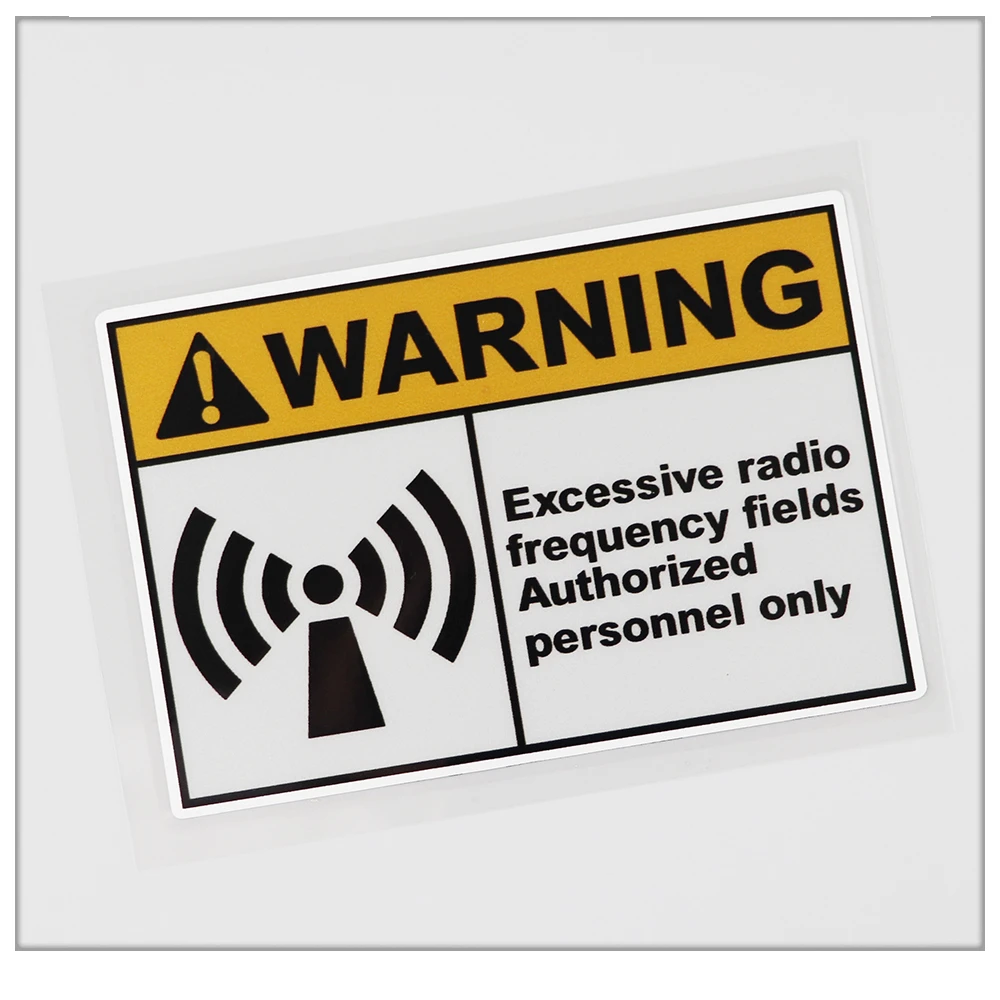 

Excessive Radio Frequency Fields Decal PVC Car Sticker Decorative Accessories 11.5CM×7.6CM