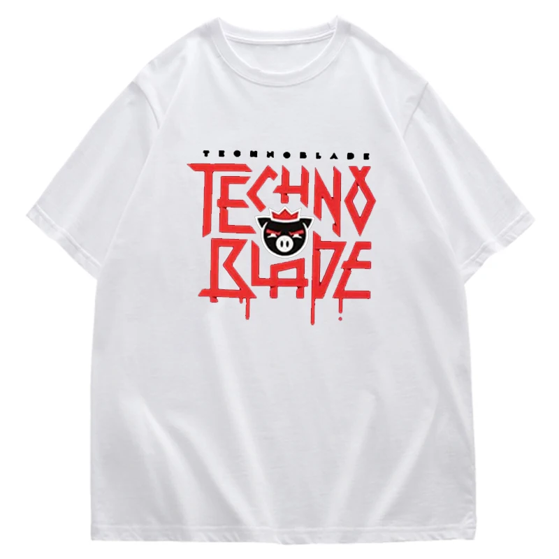 Technoblade Techno Agro Tee Dream Team SMP Merch T-Shirt Herren Damen T-Shirt Sweatshirt Hip Hop Kurzarm