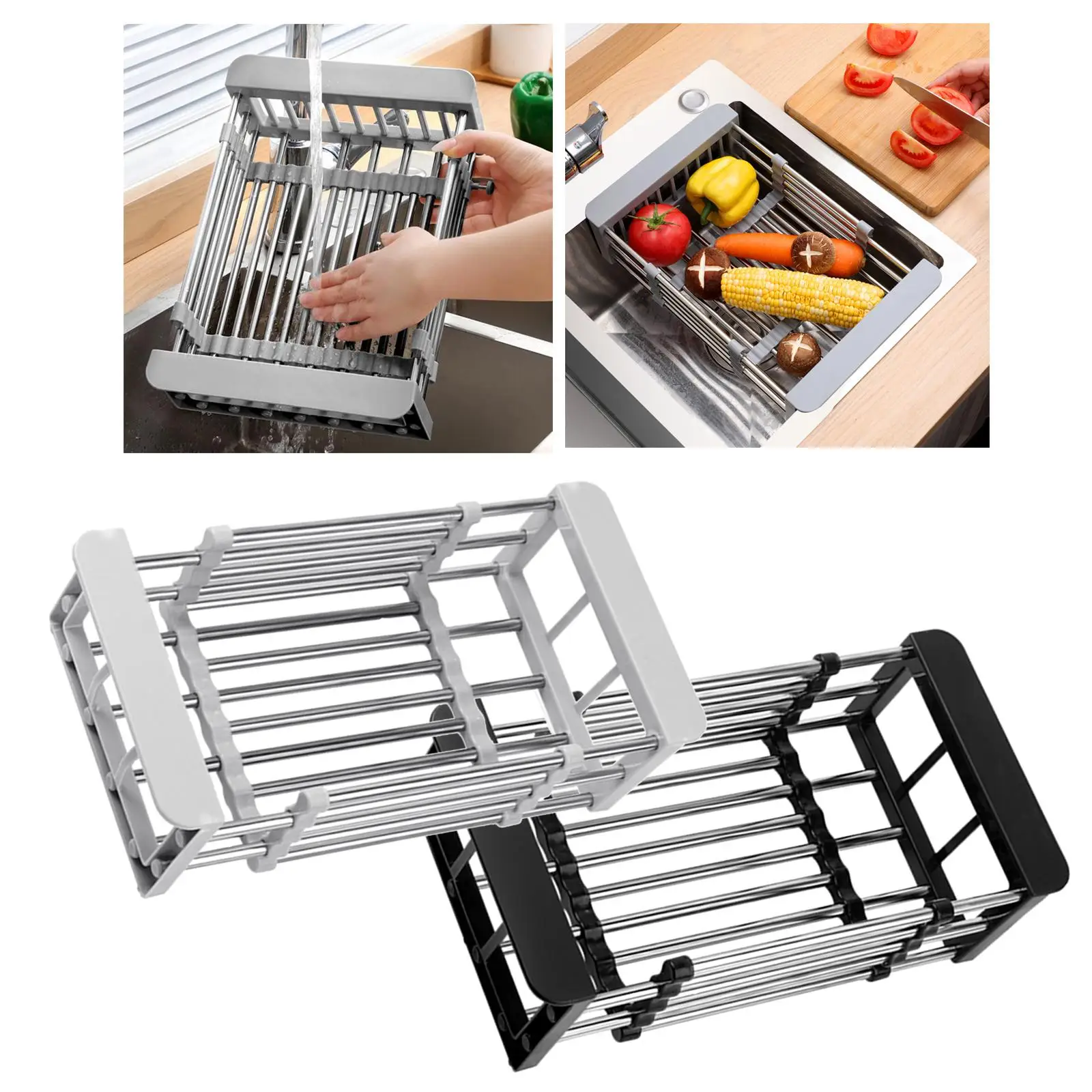 

Stainless Steel Dish Drying Rack Kitchen Sink Organizer Kitchen Supplies