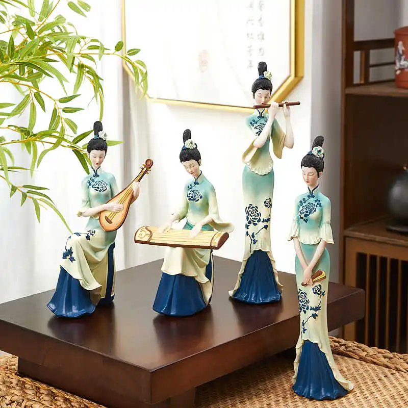 

Chinese style decorations Chinese style China-Chic classical ladies high-end living room porch wine cabinet luxury decorations