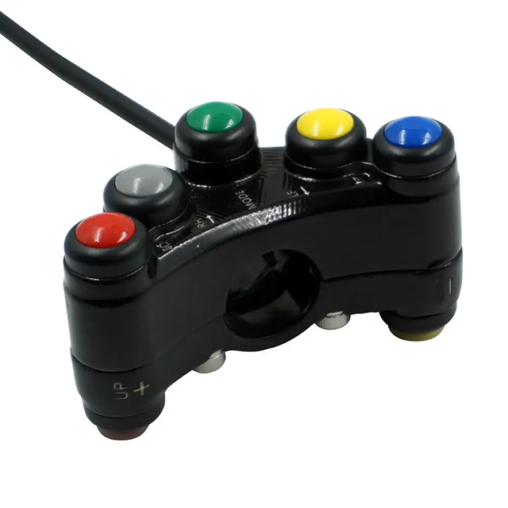 

Switch Control Switch 5 Buttons Motorcycle Scooter ATV Handlebar Horn Turn Signal Light Control Switch