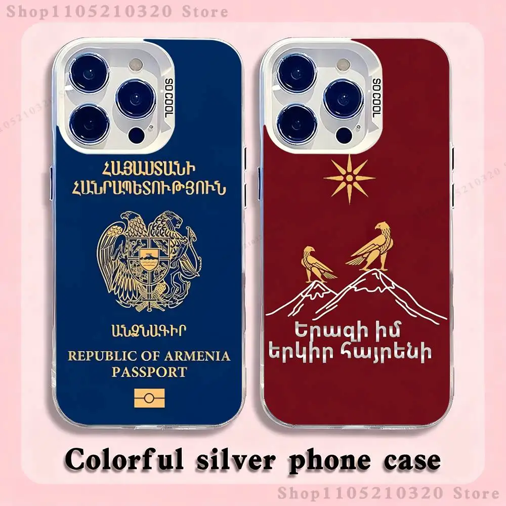 

Armenia Flag Passport Collage Phone Case For iPhone 17,16,15,14,13,12,11,Pro,XS,Max,Plus,Mini,SE4,E white Matte Shockproof Cover
