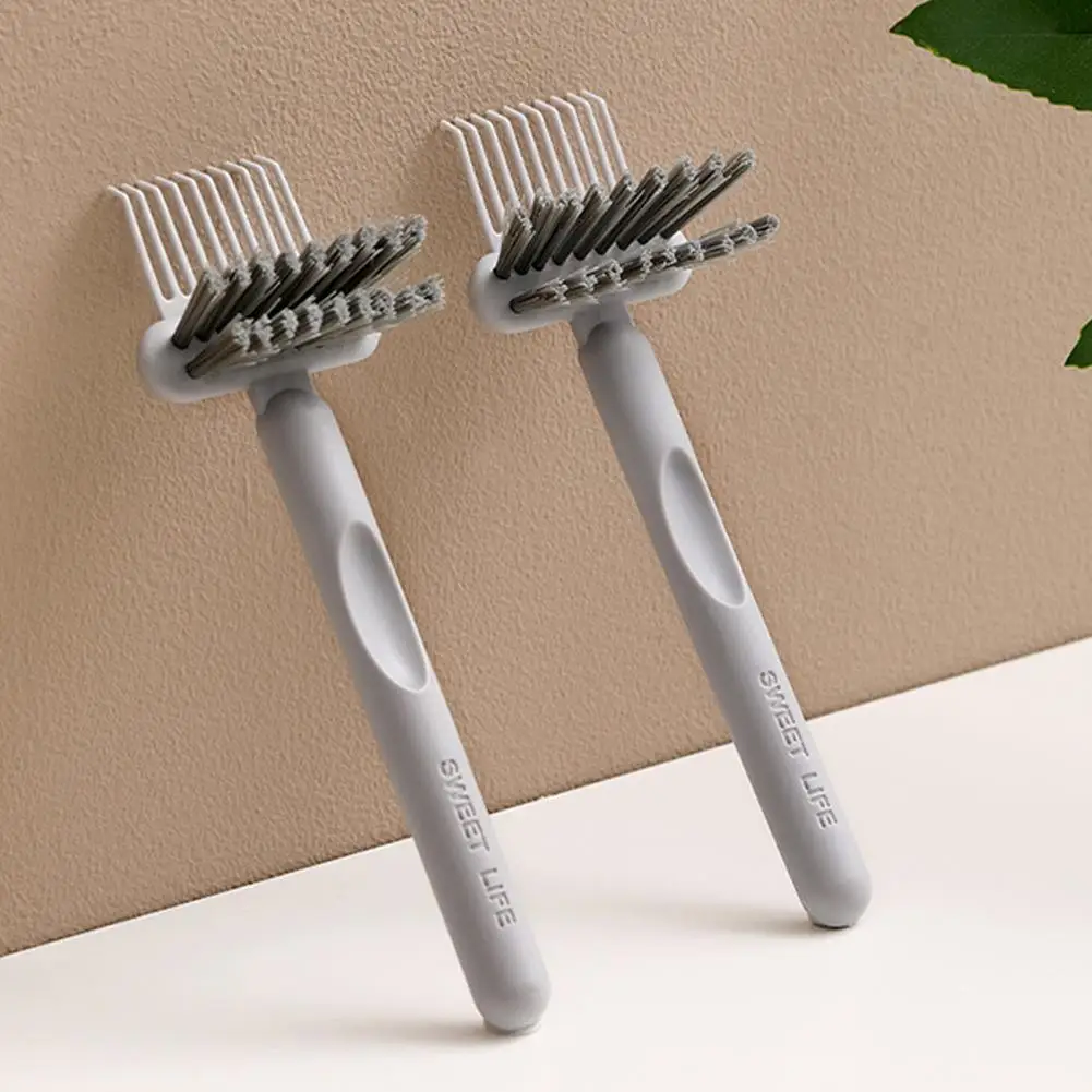 Peigne 2 en 1 pour livres, brosse à cheveux, nettoyeur de râteau, mini outil intégré, dissolvant de poussière de cheveux remodelés, salon à domicile Z8o8, D343