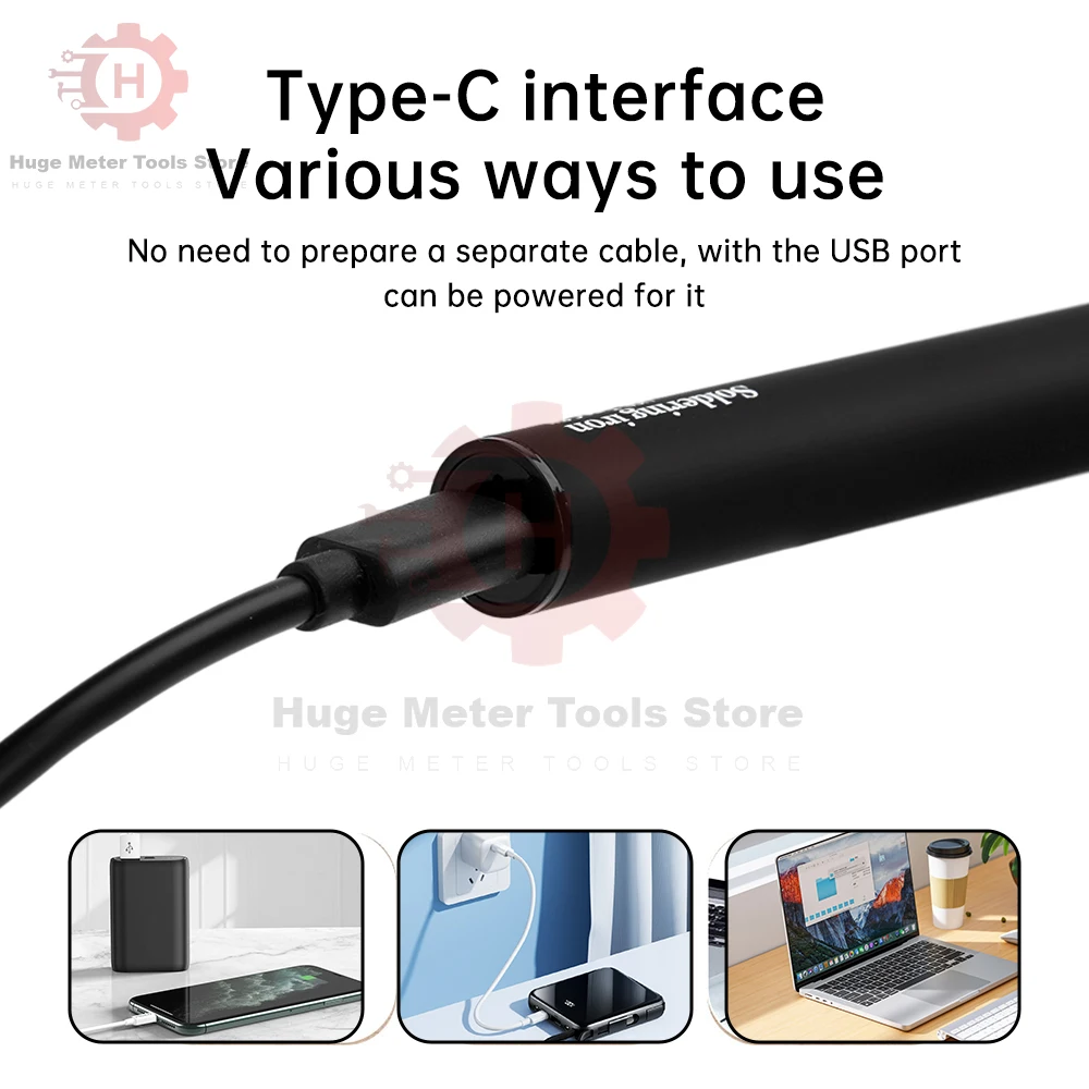 Electric Soldering Iron Type-C Interface USB Plug-in Model with Three Levels of Temperature Regulation and Portable Welding Tool