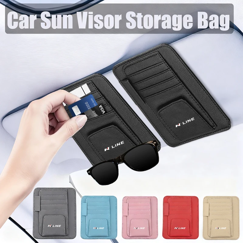 Автомобильные солнцезащитные очки, держатель для карт, очки, билет для Hyundai N Line Performance Santa Fe MX5 IX35 I20 I30 I40 Azera