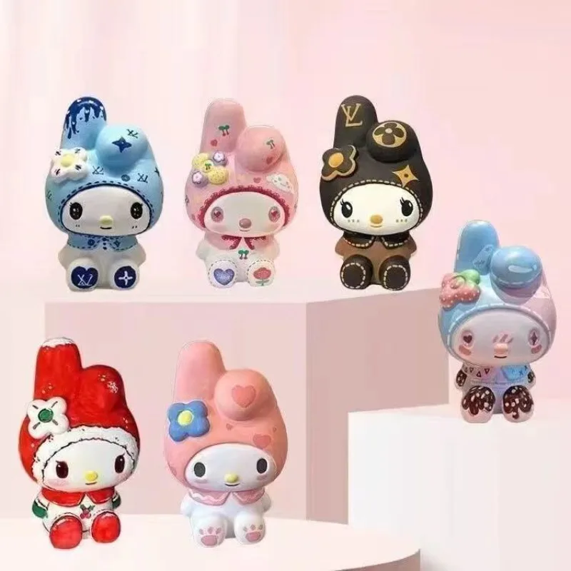 

Моя мелодия Куроми аниме Kawaii Sanrio окрашенная милая кукла украшение милые дети Diy креативная цветная живопись подарки игрушки
