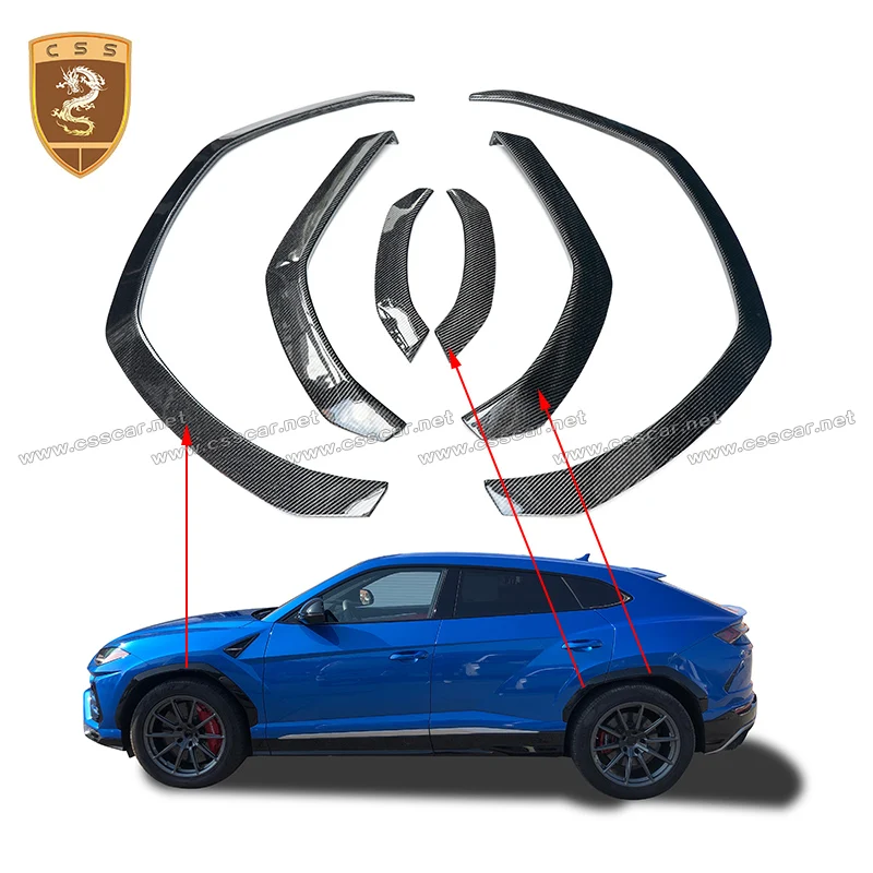 6Pcs Car Wheel Eyebrow Fender For Lamborghini URUS OEM Style Mudguard Mud Flap Splash Guard Arches Trim Molding Accessory
