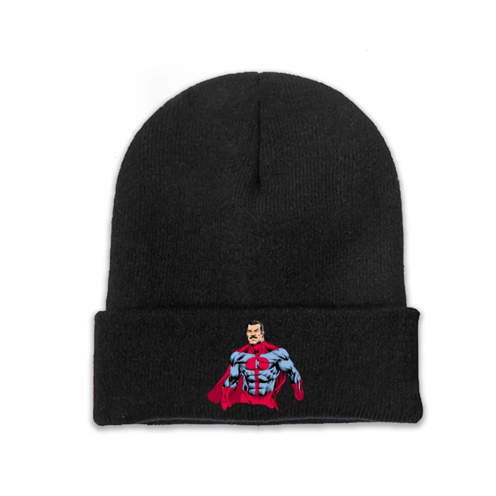 Invincible Mark Grayson Drama Skullies Beanies Caps Omni Man Knitted Winter Warm Bonnet Hats Unisex Ski Cap