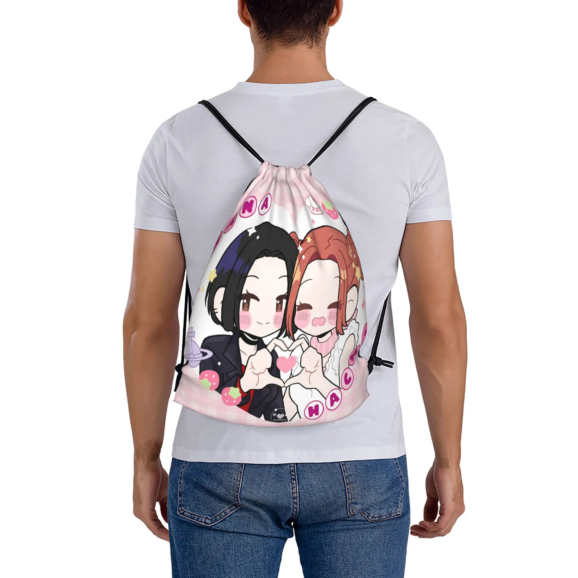 Nana Osaki Comics Drawstring Bag  Waterproof Retro Backpacks Sports Sackpack String Bags For Men