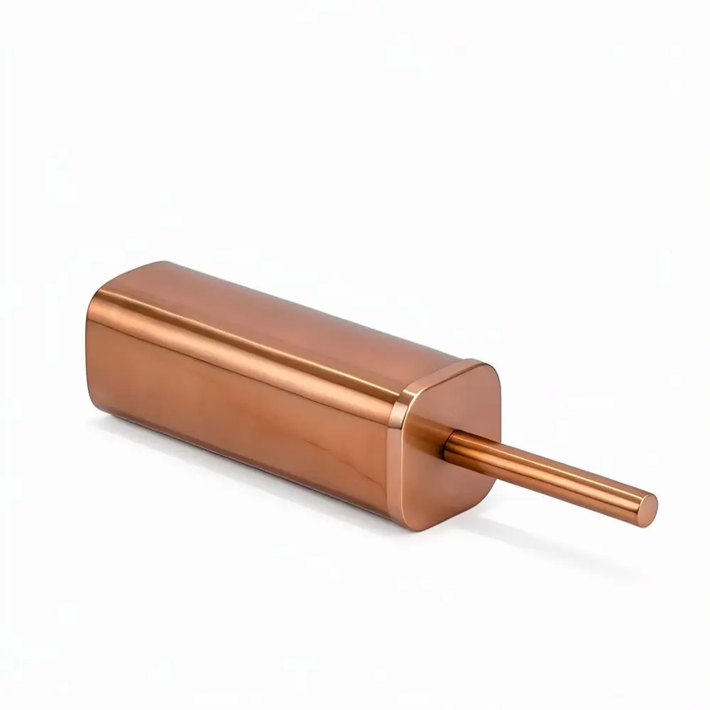 Premium Gold Toilet Brush And Holder Set Stainless Steel Modern Bathroom Cleaning Supplies Floor Standing Space Saver