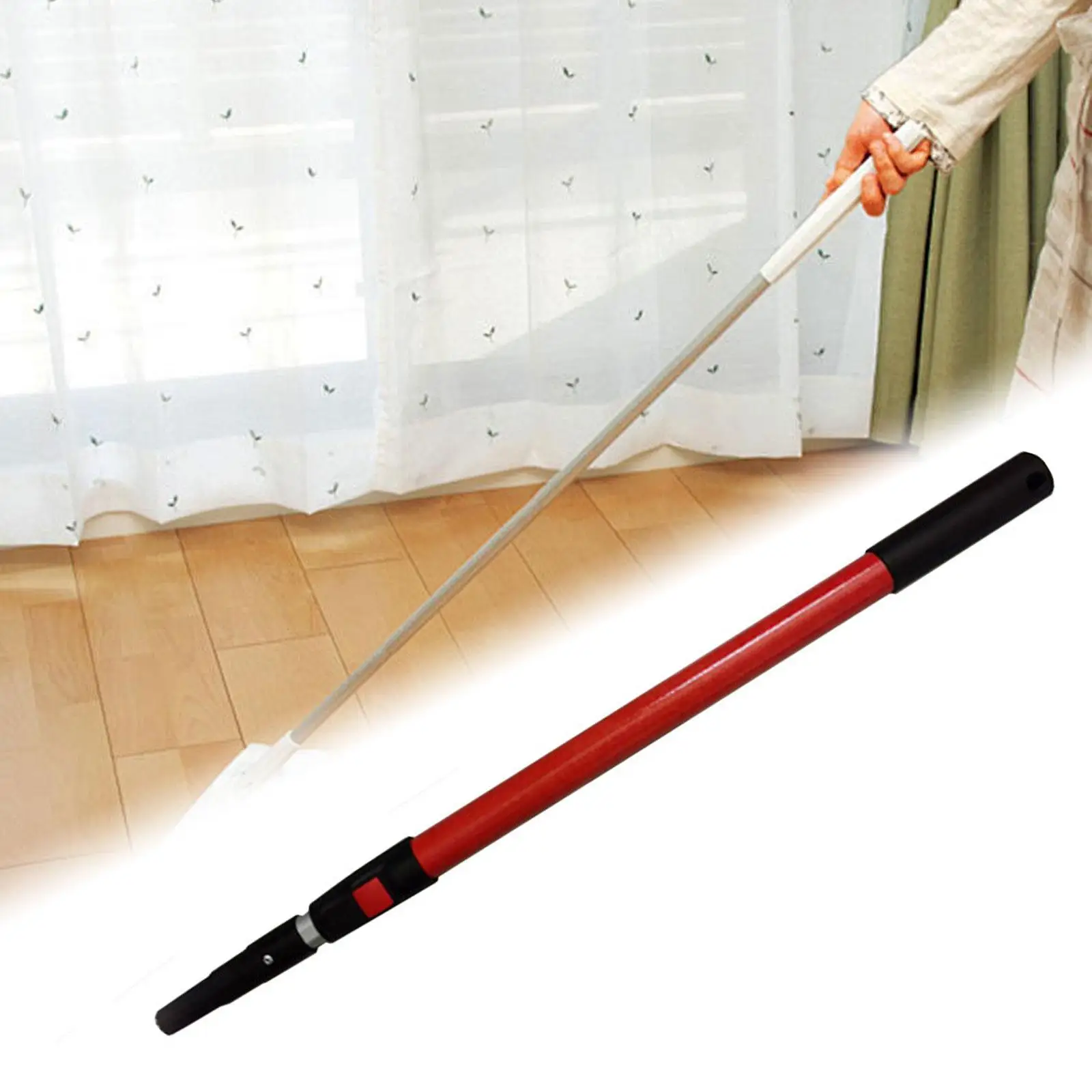 Extendable Telescopic Paint Rod Detachable Extension Pole Multipurpose Clean Rod Aluminum Fiberglass Structure Suitable