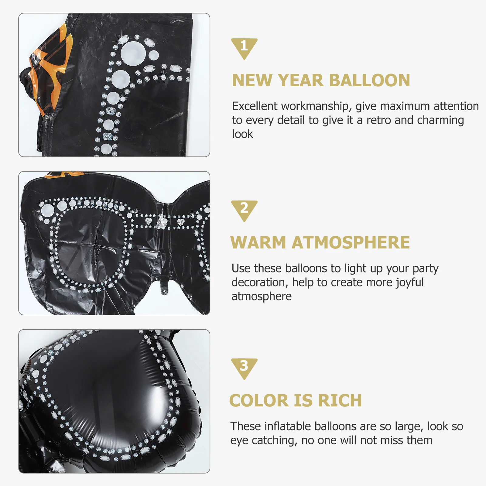 

3Pcs Inflatable Sunglasses Balloons Retro Charming Decoration 90S Theme Party Props Disco Backdrops Photo Shoot