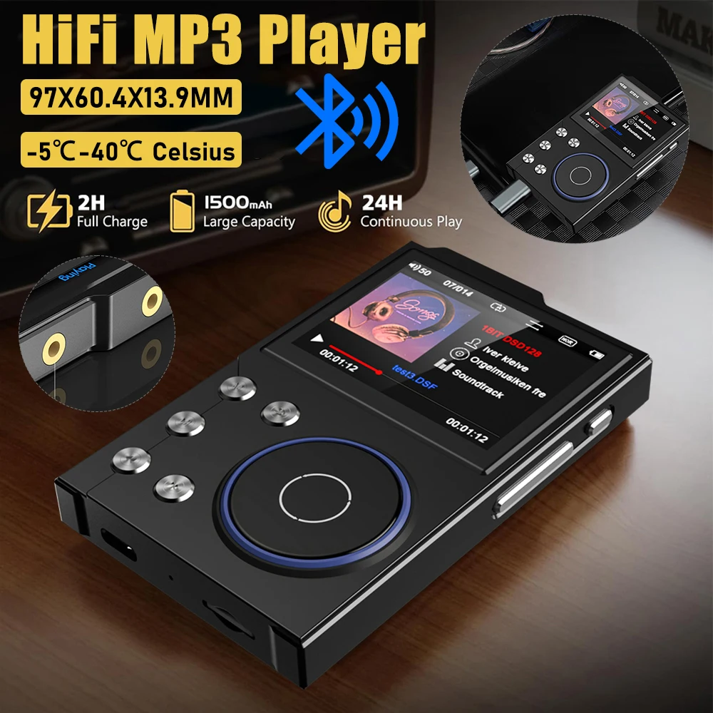 2/1PCS 16GB Hi-fi Player 2.4